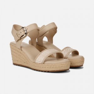 Naturalizer Stella Wedge Sandal Womens Beige Multi Wedge Sandals DA51-7881R9