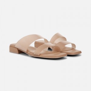 Naturalizer Illuminate Slide Sandal Womens Beige Flat Sandals PE06-9786H6