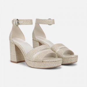 Naturalizer Pearlyn Dress Sandal Womens Beige Heeled Sandals TF34-0424L0