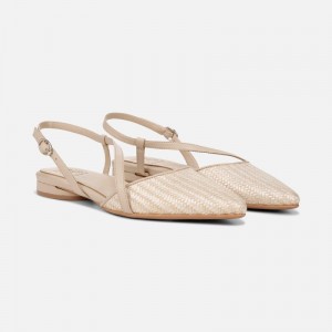 Naturalizer Hawaii Slingback Flat Womens Beige / Brown Slingbacks GS81-3541W5