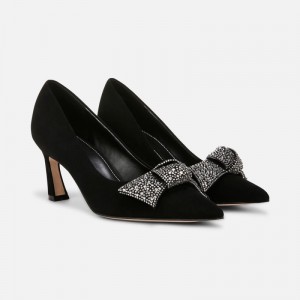 Naturalizer 27 EDIT Emery Bow Pump Womens Black Pumps WL10-9880O0