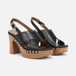 Naturalizer 27 EDIT Kirsten Platform Slingback Womens Black Platforms ML04-1324K2