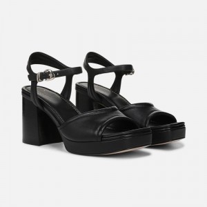 Naturalizer 27 EDIT Paloma Platform Sandal Womens Black Heeled Sandals QH56-4396R4