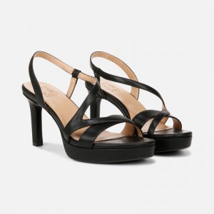 Naturalizer Abby Dress Sandal Womens Black Heeled Sandals CV08-7478D9