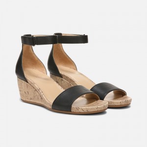 Naturalizer Areda Wedge Sandal Womens Black Wedge Sandals AC50-4030J6