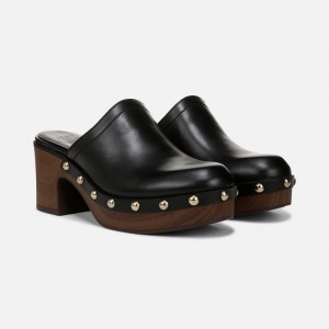 Naturalizer Bailey Mule Womens Black Block Heels YA36-7716U1