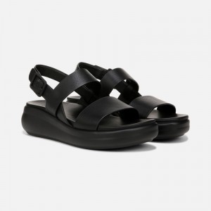 Naturalizer Coast Wedge Sandal Womens Black Platform Sandals VL85-4075C5
