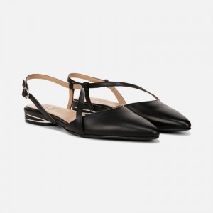 Naturalizer Hawaii Slingback Flat Womens Black Slingbacks NJ67-0297N3