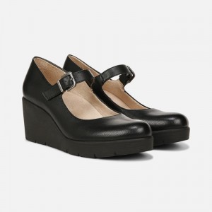 Naturalizer SOUL Adore Mary Jane Wedge Womens Black Wedges MI20-4570X2