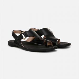 Naturalizer SOUL Freya Sandal Womens Black Flat Sandals SI91-8231F8