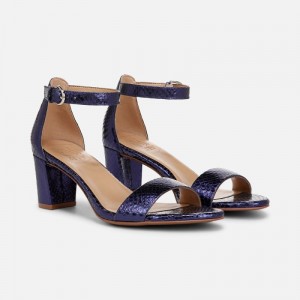 Naturalizer Limited Edition Vera Dress Sandal Womens Blue Metallic / Snake Heeled Sandals GU17-2697Y8