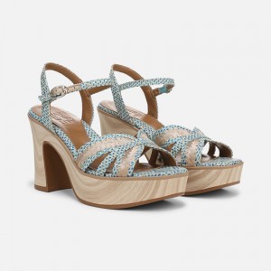 Naturalizer Katalina Platform Sandal Womens Blue Platform Sandals TE41-3521U8