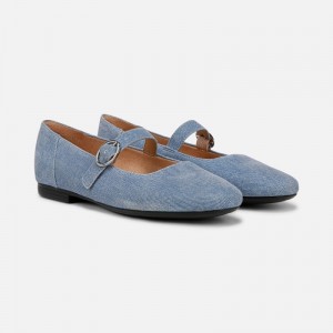Naturalizer Kelly Mary Jane Flat Womens Blue Ballet Flats UP26-9226R5