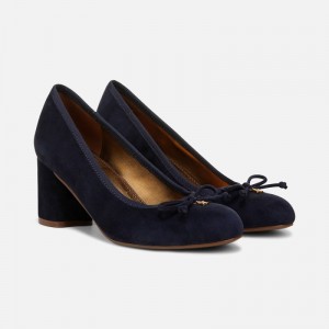 Naturalizer Sienna Block Heel Pump Womens Blue Block Heels AG27-1447D0