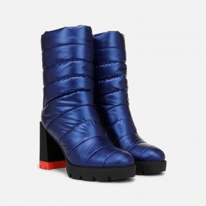 Naturalizer Think Royln Crosswalk Water Repellent Bootie Womens Blue Booties FU88-2478G3