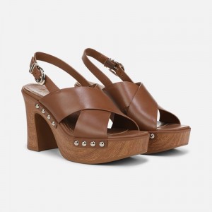 Naturalizer 27 EDIT Kirsten Platform Slingback Womens Brown Platforms BG11-4901Q0