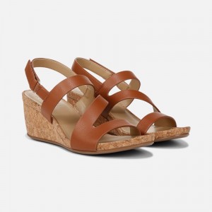 Naturalizer Adria Wedge Sandal Womens Brown Wedge Sandals OW52-3522L3