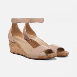 Naturalizer Areda Wedge Sandal Womens Brown Wedge Sandals VJ83-0123R3