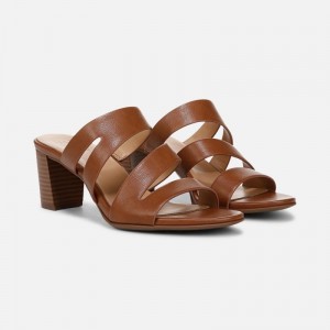 Naturalizer Beaming Slide Sandal Womens Brown Heeled Sandals PG78-1908O4