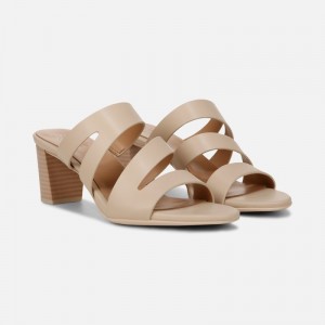 Naturalizer Beaming Slide Sandal Womens Brown Heeled Sandals DO14-0574A0