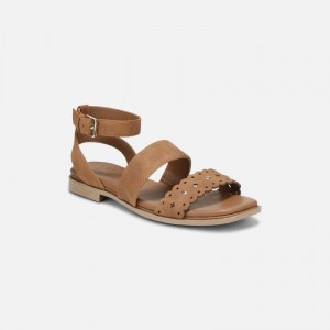 Naturalizer Gana Strappy Sandal Womens Brown Flat Sandals AG98-8158H3