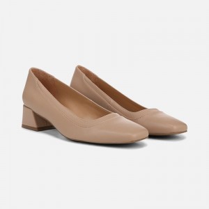 Naturalizer Huntley Block Heel Pump Womens Brown Block Heels IU28-4988O9