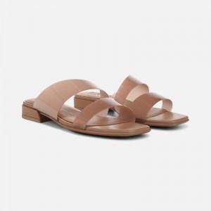 Naturalizer Illuminate Slide Sandal Womens Brown Flat Sandals BR51-5701N4