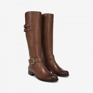 Naturalizer Jessie Wide Calf Knee High Boot Womens Brown Wide Calf Boots OC94-1054J5