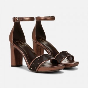 Naturalizer Joy Dress Sandal Womens Brown Heeled Sandals YL31-8841Z9