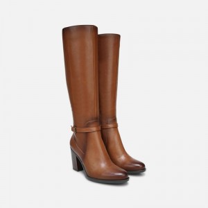 Naturalizer Kalina Narrow Calf Knee High Boot Womens Brown Narrow Calf Boots LU04-3874C2