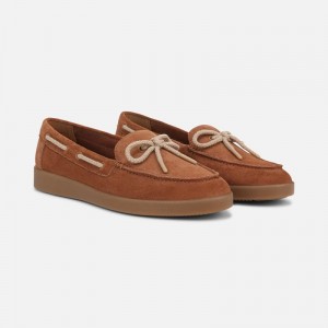 Naturalizer Keel Boat Shoe Womens Brown Loafers LL71-6641G7