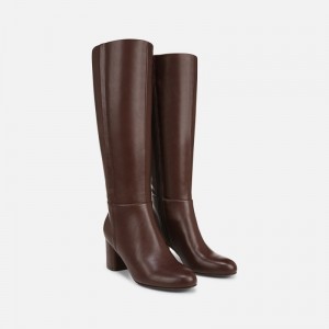 Naturalizer Loving Wide Calf Knee High Boot Womens Brown Knee High Boots GG44-3904I0