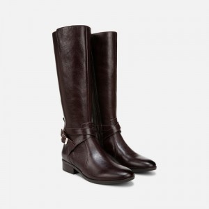 Naturalizer Rena 2 Wide Calf Riding Boot Womens Brown Knee High Boots SN83-0033M3