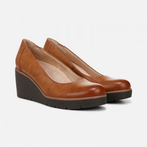 Naturalizer SOUL About Time Wedge Pump Womens Brown Wedges NG47-6697J3