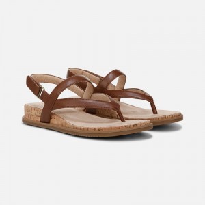 Naturalizer SOUL Carolyn Sandal Womens Brown Flat Sandals TG66-9816J3