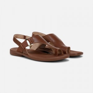 Naturalizer SOUL Freya Sandal Womens Brown Flat Sandals QH64-1854O4