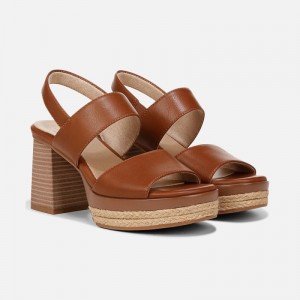 Naturalizer SOUL Holly Sandal Womens Brown Heeled Sandals EJ62-3702C4