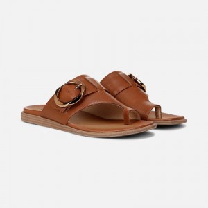 Naturalizer SOUL Joanie Slide Sandal Womens Brown Flat Sandals PS80-2620C8