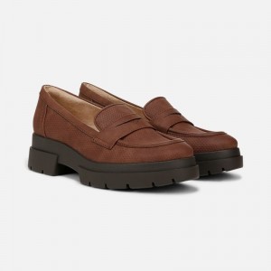 Naturalizer SOUL Ophelia Lug Sole Loafer Womens Brown Loafers MN39-1569Z3