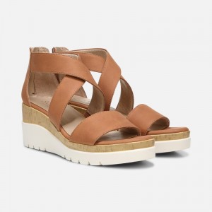 Naturalizer Soul Goodtimes Wedge Sandal Womens Brown Wedge Sandals GS25-4305R2