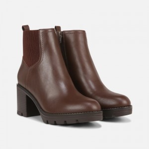 Naturalizer Verney Weatherproof Boot Womens Chocolate / Brown Booties OR32-5792K6