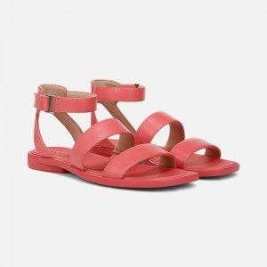 Naturalizer SOUL Fiesta Strappy Sandal Womens Coral Flat Sandals VY28-9758Y5