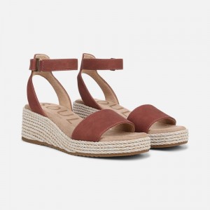 Naturalizer SOUL Gloria Espadrille Womens Coral Wedge Sandals IO27-0067V2
