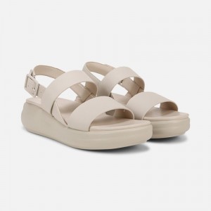 Naturalizer Coast Wedge Sandal Womens Cream Platform Sandals YV82-0002D7