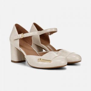 Naturalizer Lavish Mary Jane Pump Womens Cream Pumps YU47-9417L1