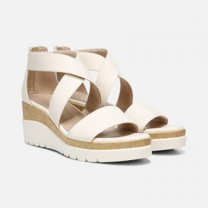 Naturalizer Soul Goodtimes Wedge Sandal Womens Cream Wedge Sandals BS09-2309U6