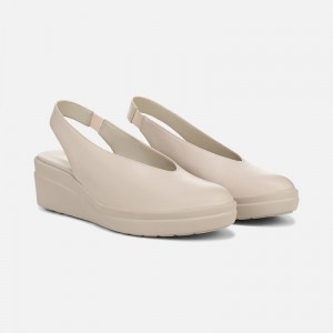 Naturalizer Sutton Slingback Wedge Womens Cream Heeled Slingbacks NV39-2489X7