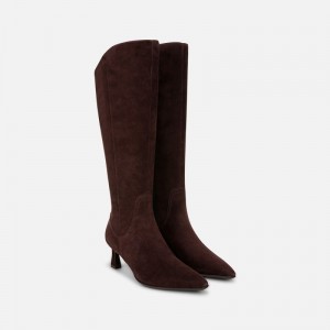 Naturalizer Deesha Wide Calf Knee High Boot Womens Dark Brown Wide Calf Boots YS56-3716X5
