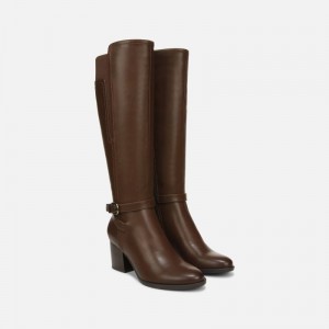 Naturalizer SOUL Uptown Wide Calf Knee High Boot Womens Dark Brown Wide Calf Boots LX14-6024T2