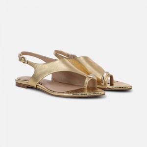 Naturalizer 27 EDIT Via Sandal Womens Dark Gold Flat Sandals WP77-6917N5